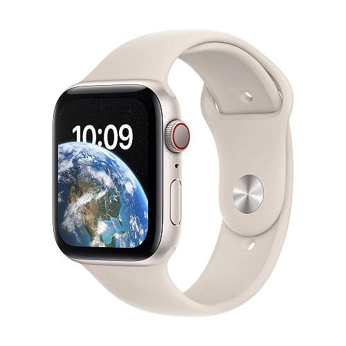 Apple Watch SE (2-е поколение), 40 мм, GPS+Cellular, корпус из алюминия цвета «сияющая звезда», S/M